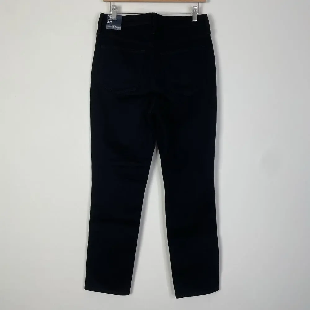 J. Crew Factory Tall Essential Straight Jean in All Day Stretch‎ 29T Black BT023